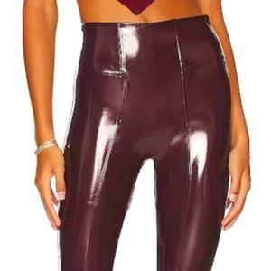 Faux Patent Leather SPANX Leggings - Ruby Red size XL